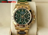 Rolex Cosmograph Daytona Oyster 40mm Yellow Gold and Green Dial Replica