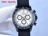 Rolex Cosmograph Daytona Watch with Nylon Strap Black and White Replica