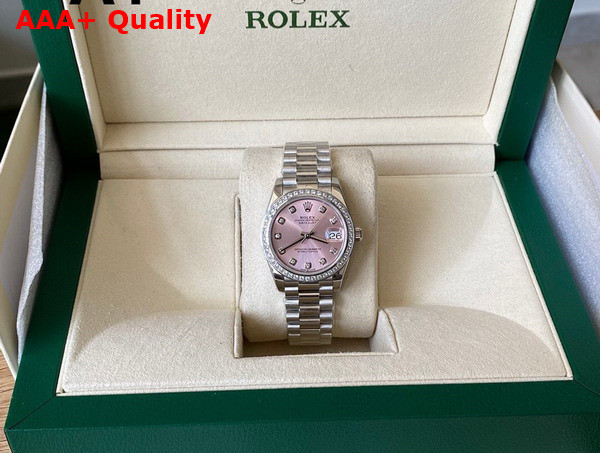 Rolex Datejust 31 Oyster 31mm Oystersteel White Gold and Diamonds Reference 278384 Replica