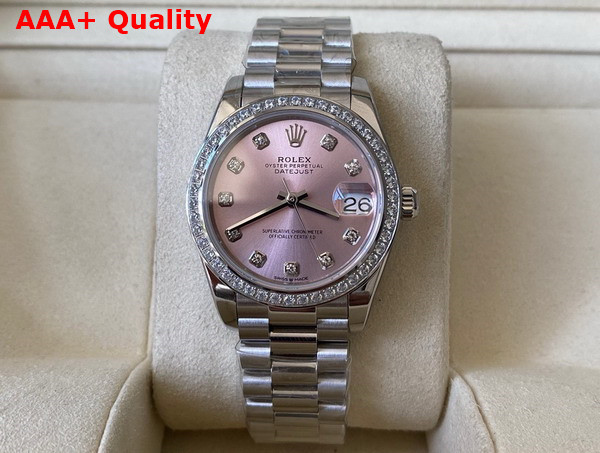 Rolex Datejust 31 Oyster 31mm Oystersteel White Gold and Diamonds Reference 278384 Replica