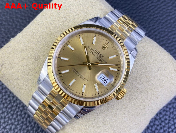 Rolex Datejust 36 Oyster 36mm Oystersteel and Yellow Gold Replica