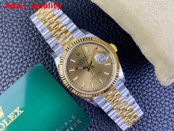 Rolex Datejust 36 Oyster 36mm Oystersteel and Yellow Gold Replica