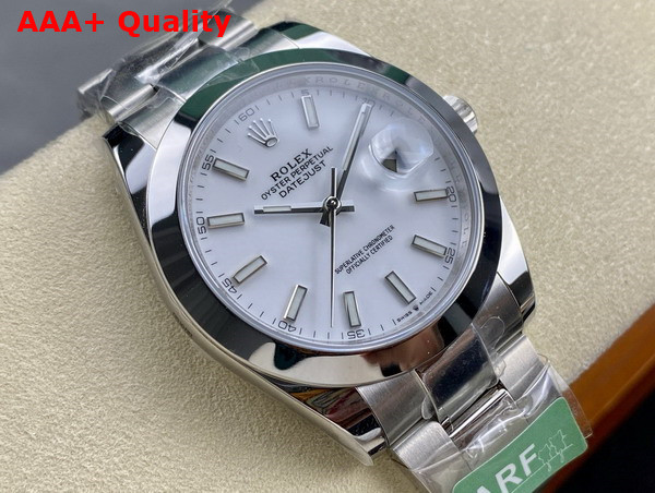 Rolex Datejust 41 Oyster 41mm Oystersteel White Panel Reference 126300 Replica