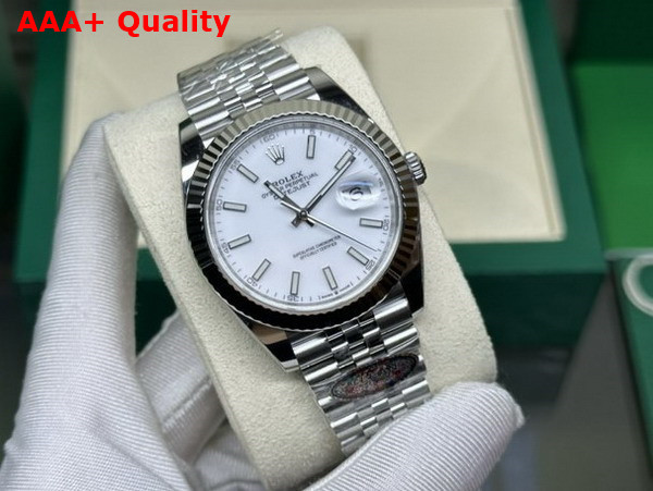 Rolex Datejust 41 Oyster 41mm Oystersteel and White Gold Reference 126334 Replica