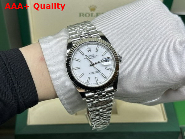 Rolex Datejust 41 Oyster 41mm Oystersteel and White Gold Reference 126334 Replica