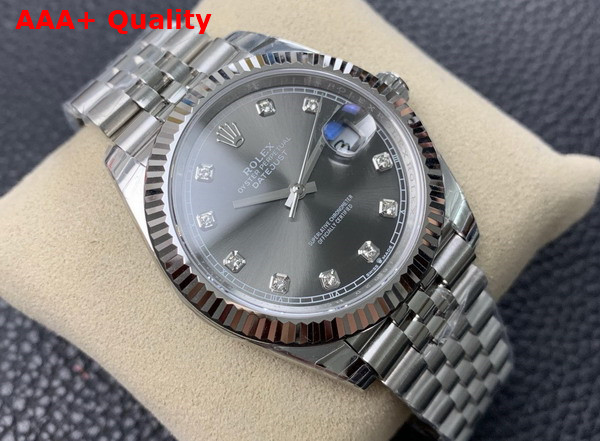 Rolex Datejust 41 Oyster 41mm Oystersteel and White Gold and Grey Reference 126334 Replica