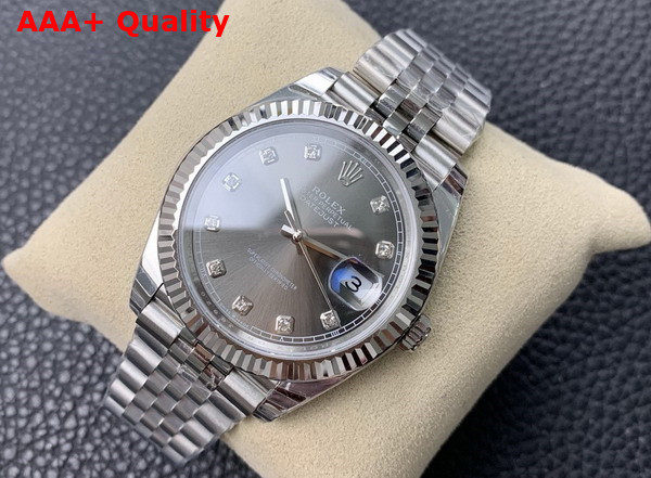 Rolex Datejust 41 Oyster 41mm Oystersteel and White Gold and Grey Reference 126334 Replica