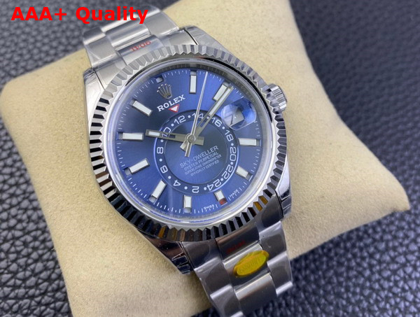 Rolex Sky Dweller Oyster 42mm Oystersteel and White Gold and Blue Replica