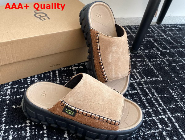 UGG All Gender Venture Daze Slide Sand Black Replica