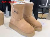 UGG Bailey Horn Buckle Snow Boot in Chestnut Sheepskin Replica