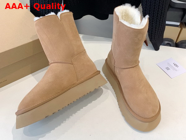 UGG Bailey Horn Buckle Snow Boot in Chestnut Sheepskin Replica