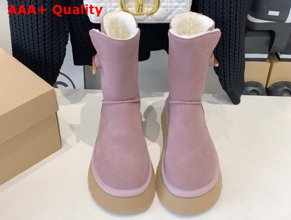 UGG Bailey Horn Buckle Snow Boot in Pink Sheepskin Replica