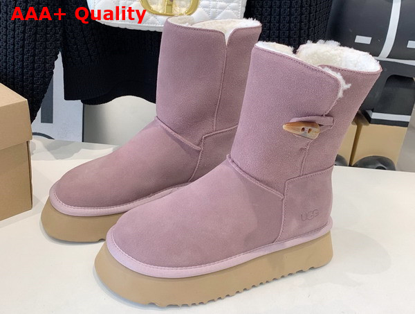 UGG Bailey Horn Buckle Snow Boot in Pink Sheepskin Replica