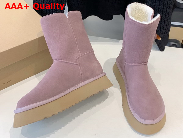 UGG Bailey Horn Buckle Snow Boot in Pink Sheepskin Replica