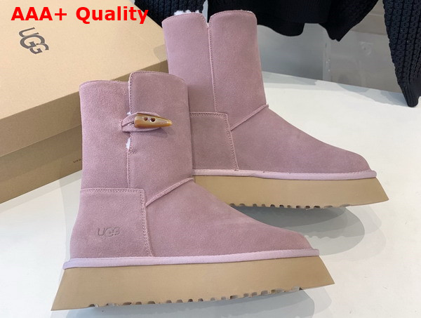 UGG Bailey Horn Buckle Snow Boot in Pink Sheepskin Replica