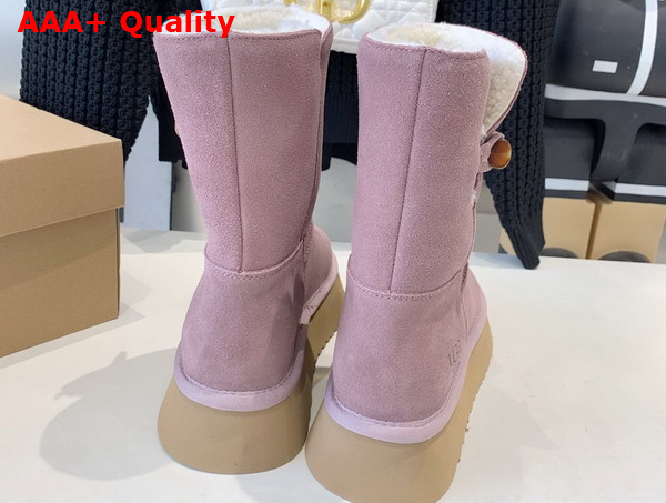 UGG Bailey Horn Buckle Snow Boot in Pink Sheepskin Replica