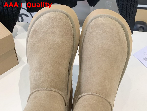 UGG Bailey Horn Buckle Snow Boot in Sand Sheepskin Replica