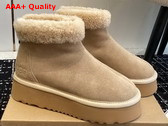 UGG Classic Mini Zipper Boot in Sand Sheepskin Replica