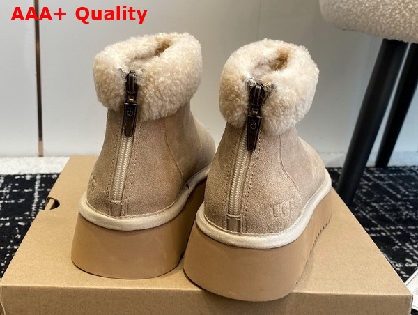 UGG Classic Mini Zipper Boot in Sand Sheepskin Replica