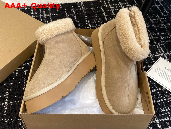 UGG Classic Mini Zipper Boot in Sand Sheepskin Replica