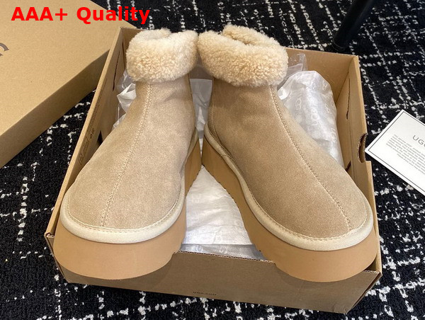 UGG Classic Mini Zipper Boot in Sand Sheepskin Replica