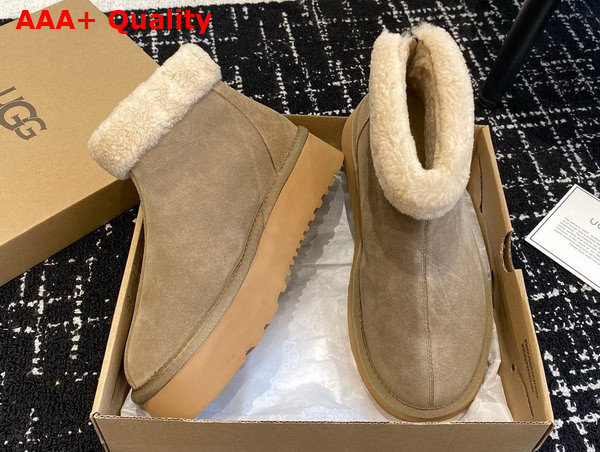 UGG Classic Mini Zipper Boot in Tomatillo Sheepskin Replica