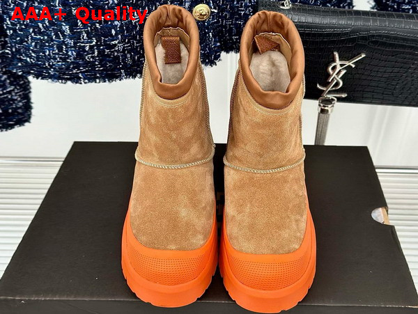 UGG Neumel Weather Hybrid Boot in Chestnut Suede with Orange Sole Replica