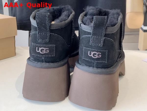 UGG Women Classic Ultra Mini New Heights Boot in Black Replica