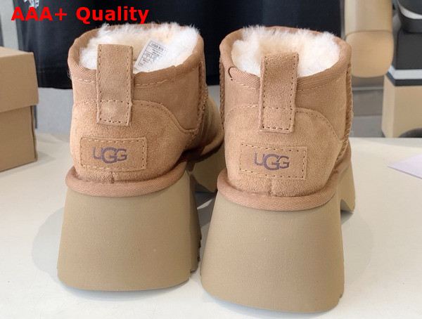 UGG Women Classic Ultra Mini New Heights Boot in Chestnut Replica