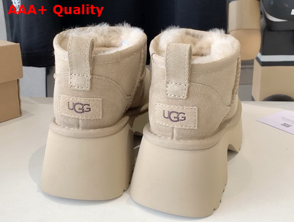 UGG Women Classic Ultra Mini New Heights Boot in Mustard Seed Replica