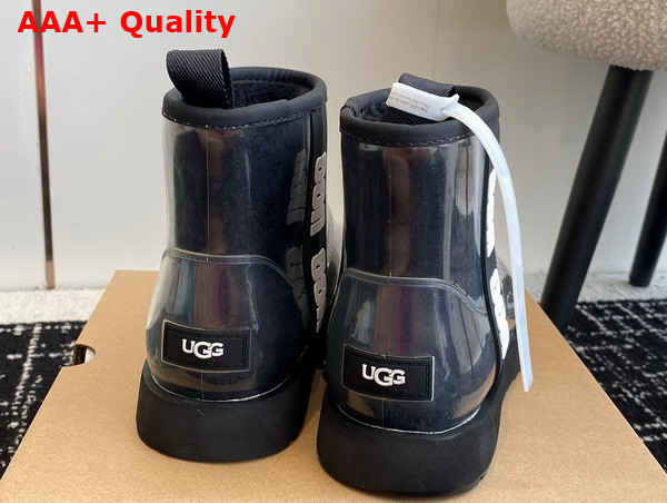 UGG Womens Classic Clear Mini Ankle Boot in Black Replica