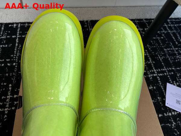 UGG Womens Classic Clear Mini Ankle Boot in Neon Yellow Replica