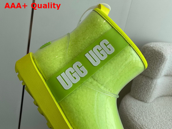 UGG Womens Classic Clear Mini Ankle Boot in Neon Yellow Replica