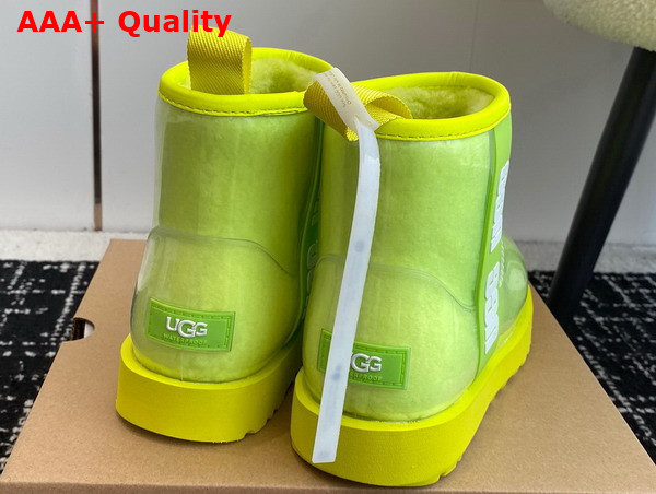 UGG Womens Classic Clear Mini Ankle Boot in Neon Yellow Replica