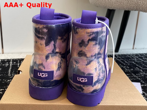 UGG Womens Classic Clear Mini Ankle Boot in Purple Replica