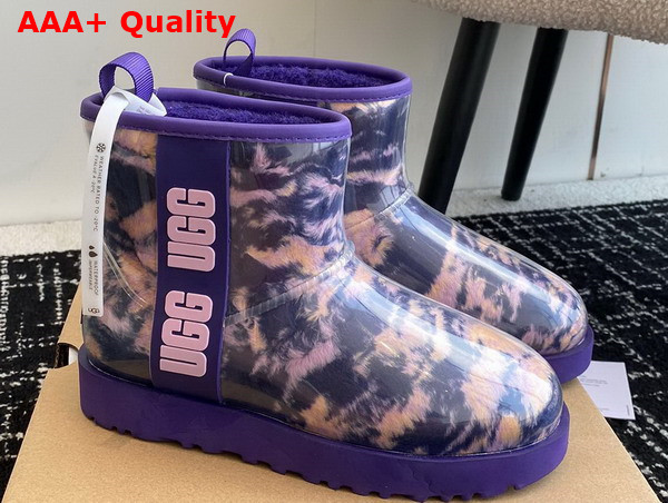 UGG Womens Classic Clear Mini Ankle Boot in Purple Replica