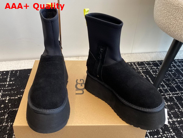 UGG Womens Classic Dipper Boot in Black Suede Replica