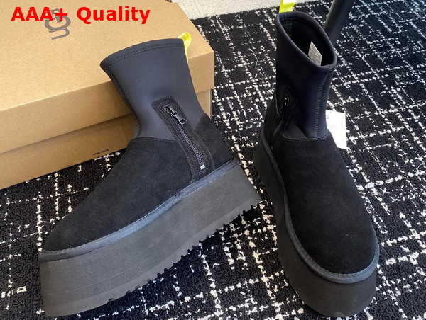 UGG Womens Classic Dipper Boot in Black Suede Replica