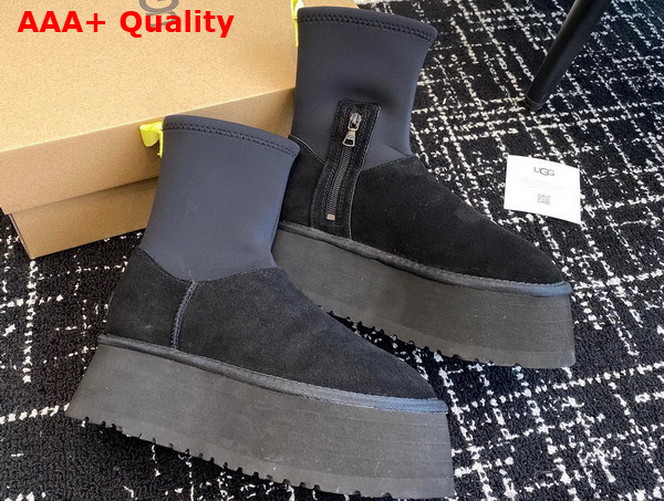 UGG Womens Classic Dipper Boot in Black Suede Replica