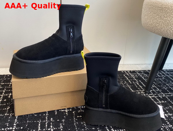 UGG Womens Classic Dipper Boot in Black Suede Replica