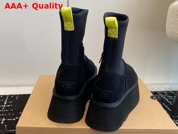 UGG Womens Classic Dipper Boot in Black Suede Replica