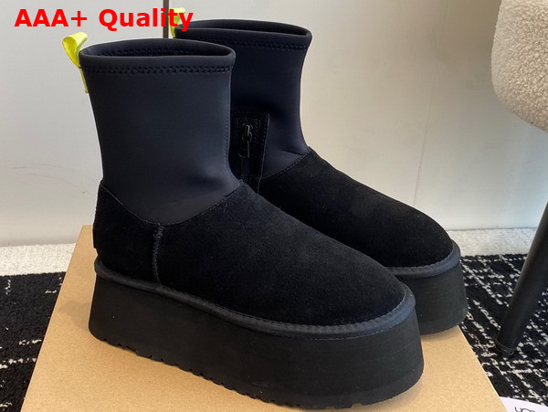 UGG Womens Classic Dipper Boot in Black Suede Replica