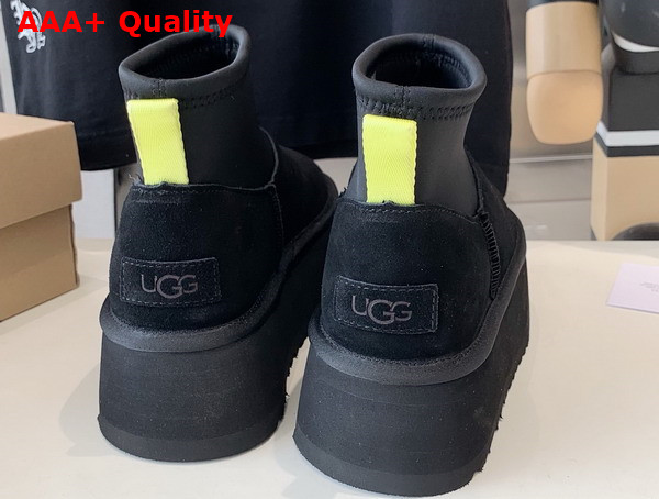 UGG Womens Classic Mini Dipper Boot in Black Replica