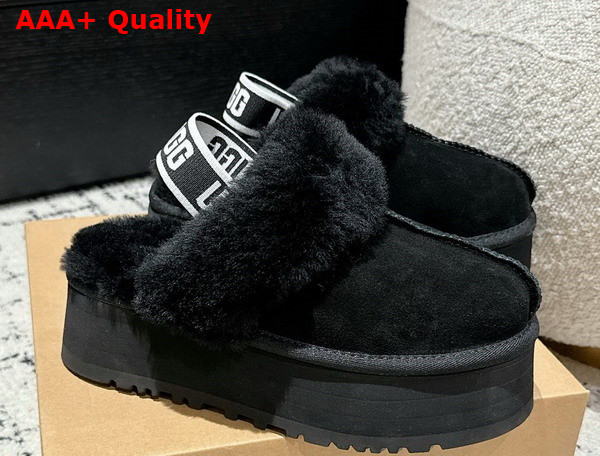 UGG Womens Funkette Slipper in Black Replica