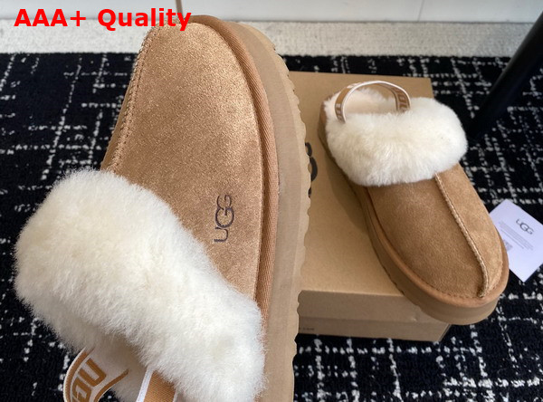 UGG Womens Funkette Slipper in Chestnut Suede Replica