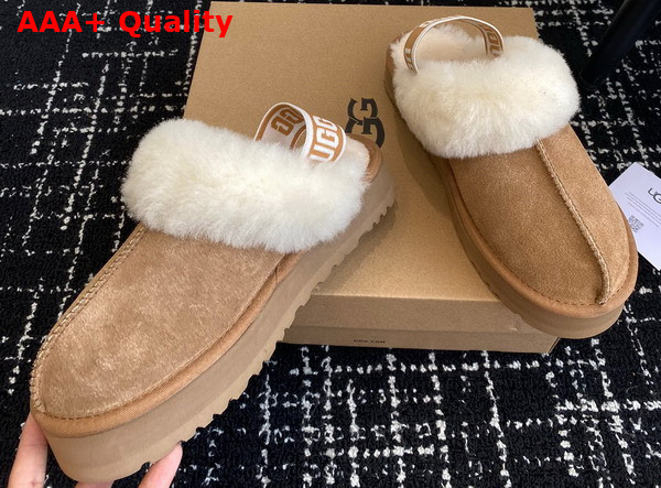 UGG Womens Funkette Slipper in Chestnut Suede Replica