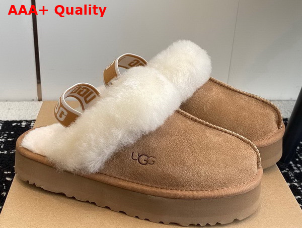 UGG Womens Funkette Slipper in Chestnut Suede Replica