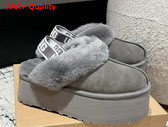 UGG Womens Funkette Slipper in Grey Replica