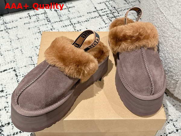 UGG Womens Funkette Slipper in Hickory Replica