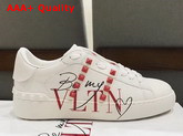 Valentino By Me VLTN Open Sneaker in White Calfskin Replica